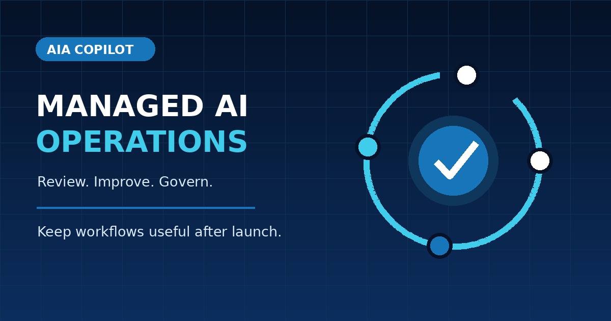 Managed AI Operations after an AI workflow launch